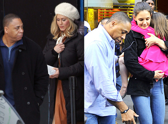 Jennifer Aniston, Katie Holmes, Suri, Sheldon, Bodygaurd Jennifer Aniston, Katie Holmes, Suri, Sheldon, Bodygaurd